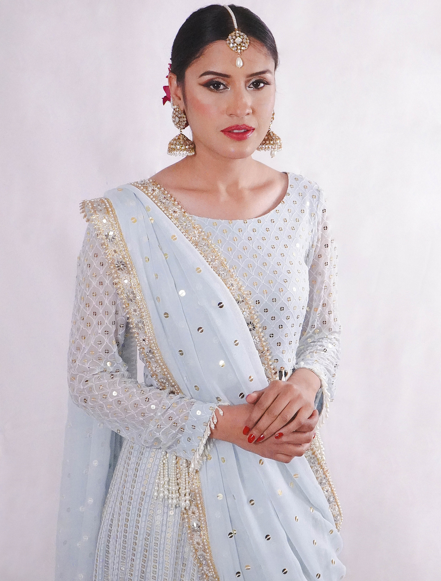 Ice Blue Elsa Lehenga