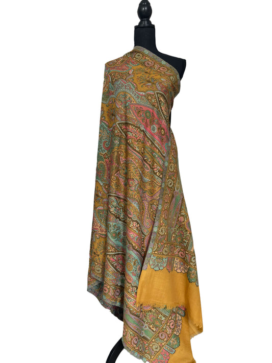 Handmade Pashmina Shawl - Mustard